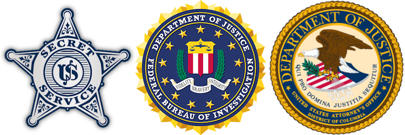 U.S. Secret Service/FBI/U.S. Attorney's Office of D.C. Seal